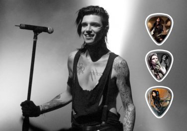 Black Veil Brides Andy Biersack Framed & Matted Licensed Live Performance Guitar Picks Set Display