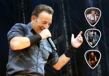 Bruce Springsteen Framed & Matted Licensed Live Performance Guitar Picks Set Display