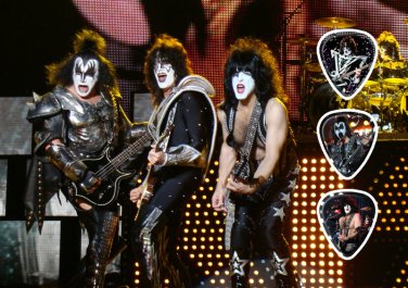 Kiss Gene Simmons Framed & Matted Licensed Live Performance Guitar Picks Set Display