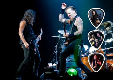 Metallica Framed & Matted Licensed Live Performance Guitar Picks Set Display