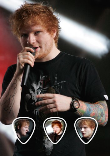 Ed Sheeran Licensed Live Performance Guitar Picks Set Display