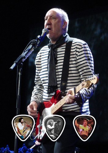 The Who Licensed Live Performance Guitar Picks Set Display