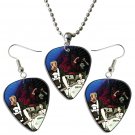 A Day to Remember Guitar Pick Plectrum Playable Earrings & Necklace Set Licensed Live Performance C