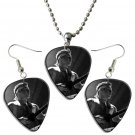 Atreyu Guitar Pick Plectrum Playable Earrings & Necklace Set Licensed Live Performance A