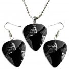 Atreyu Guitar Pick Plectrum Playable Earrings & Necklace Set Licensed Live Performance C