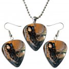 Black Veil Brides Andy Biersack Guitar Pick Plectrum Playable Earrings & Necklace Set Licensed Live 