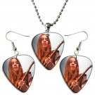 Haim Guitar Pick Plectrum Playable Earrings & Necklace Set Licensed Live Performance B