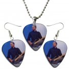 Linkin Park Guitar Pick Plectrum Playable Earrings & Necklace Set Licensed Live Performance C