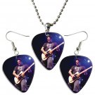 NOFX Guitar Pick Plectrum Playable Earrings & Necklace Set Licensed Live Performance C