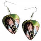 Aerosmith Steven Tyler Guitar Pick Plectrum Playable Earrings Licensed Live Performance B