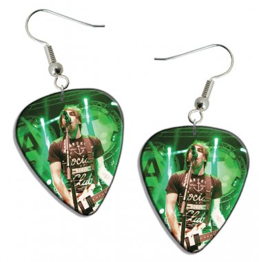 All Time Low Alex Gaskarth Guitar Pick Plectrum Playable Earrings Licensed Live Performance B