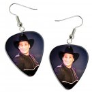Clint Black Guitar Pick Plectrum Playable Earrings Licensed Live Performance C
