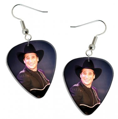 Clint Black Guitar Pick Plectrum Playable Earrings Licensed Live Performance C