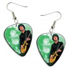 Green Day Guitar Pick Plectrum Playable Earrings Licensed Live Performance B