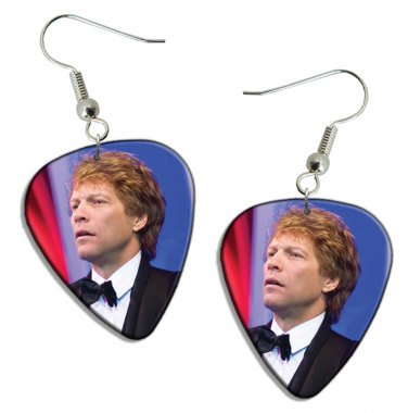 Jon Bon Jovi Guitar Pick Plectrum Playable Earrings Licensed Live Performance C