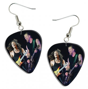 Metallica Guitar Pick Plectrum Playable Earrings Licensed Live Performance B