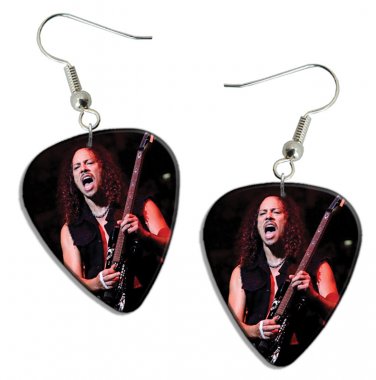 Metallica Guitar Pick Plectrum Playable Earrings Licensed Live Performance C