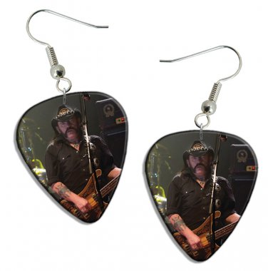 Motorhead Lemmy Guitar Pick Plectrum Playable Earrings Licensed Live Performance A