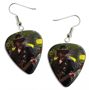 Motorhead Lemmy Guitar Pick Plectrum Playable Earrings Licensed Live Performance B