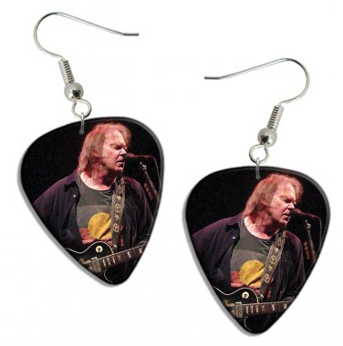 Neil Young Guitar Pick Plectrum Playable Earrings Licensed Live Performance B