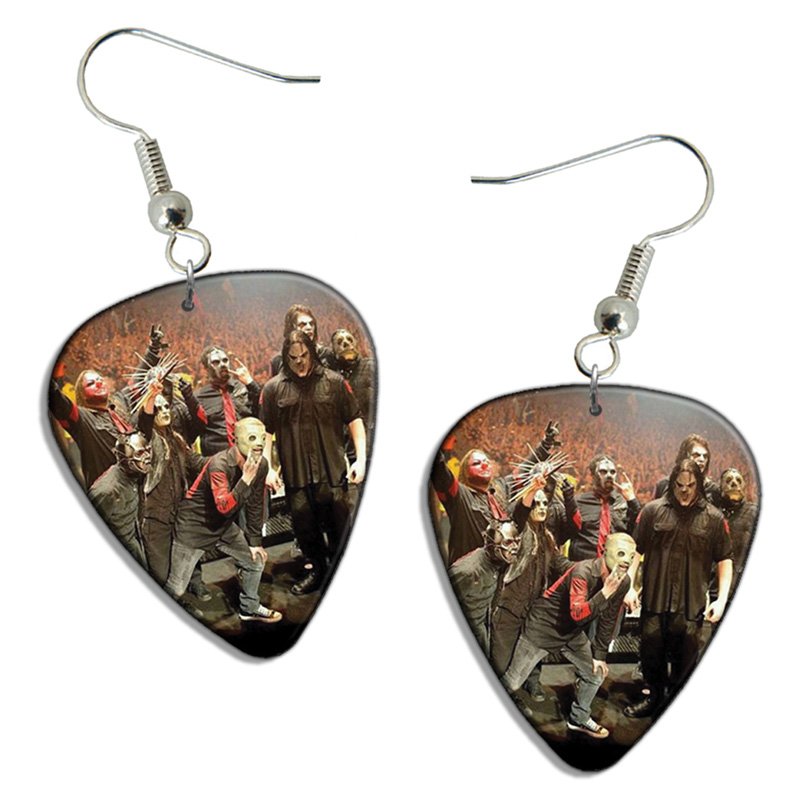 Slipknot Guitar Pick Plectrum Playable Earrings Licensed Live Performance B