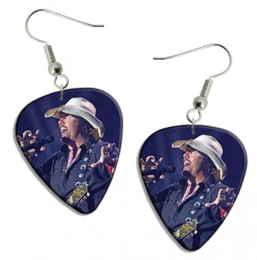 Toby Keith Guitar Pick Plectrum Playable Earrings Licensed Live Performance B
