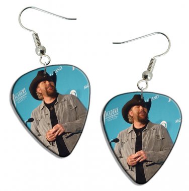 Toby Keith Guitar Pick Plectrum Playable Earrings Licensed Live Performance C