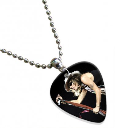 Aerosmith Steven Tyler Guitar Pick Plectrum Chain Playable Necklace Licensed Live Performance A