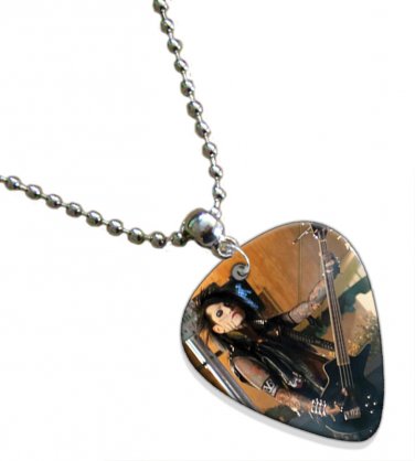 Black Veil Brides Andy Biersack Guitar Pick Plectrum Chain Playable Necklace Licensed Live Performan