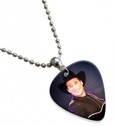 Clint Black Guitar Pick Plectrum Chain Playable Necklace Licensed Live Performance C