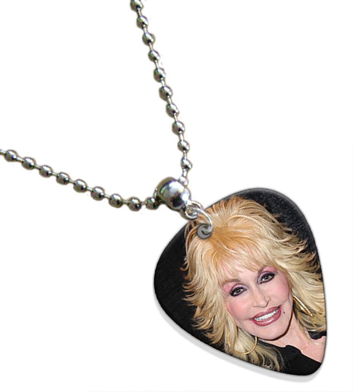 Dolly Parton Guitar Pick Plectrum Chain Playable Necklace Licensed Live