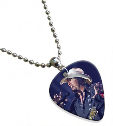 Toby Keith Guitar Pick Plectrum Chain Playable Necklace Licensed Live Performance B