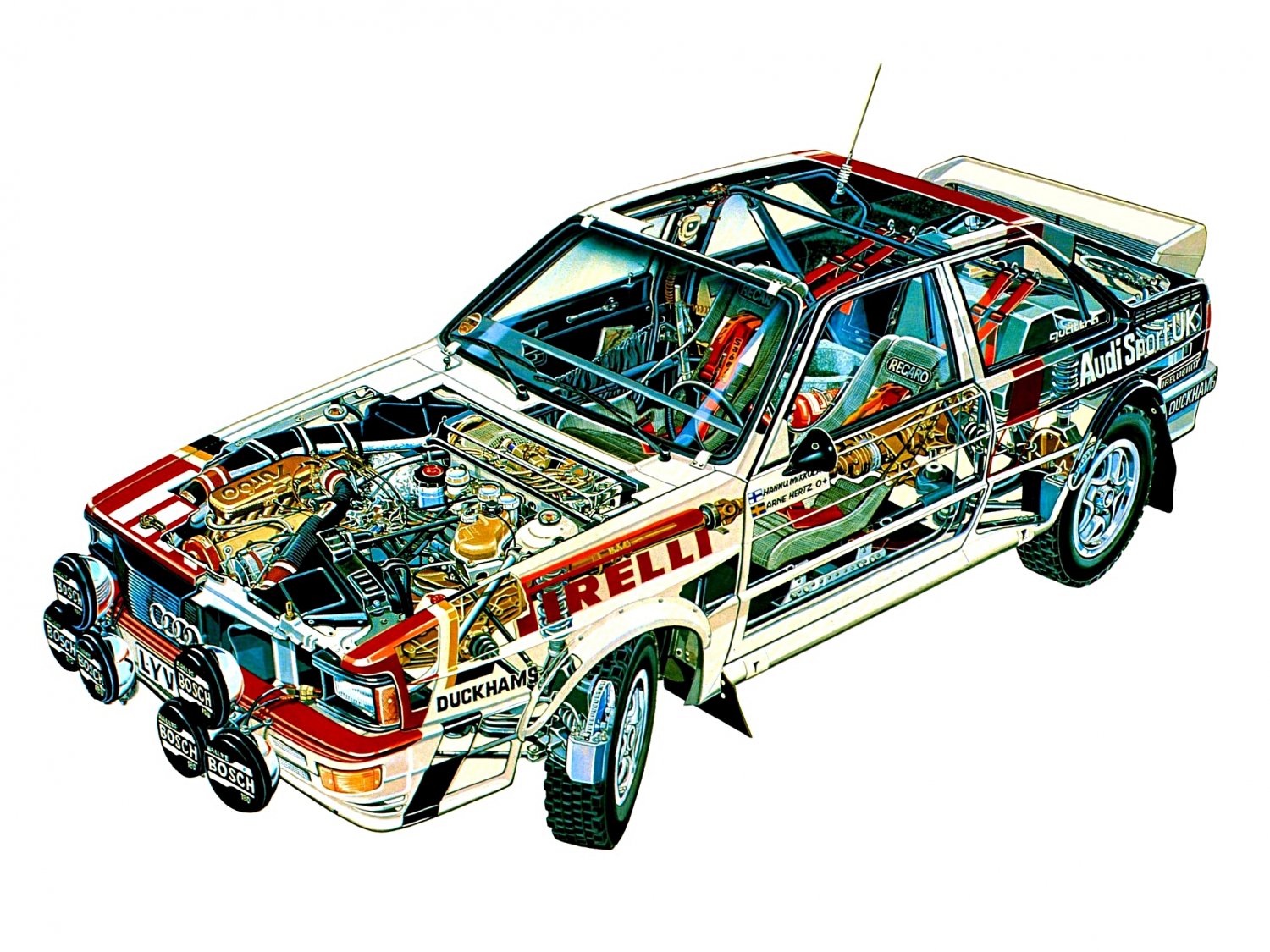 1981 Audi Quattro see-through - Rally Car Photo Print