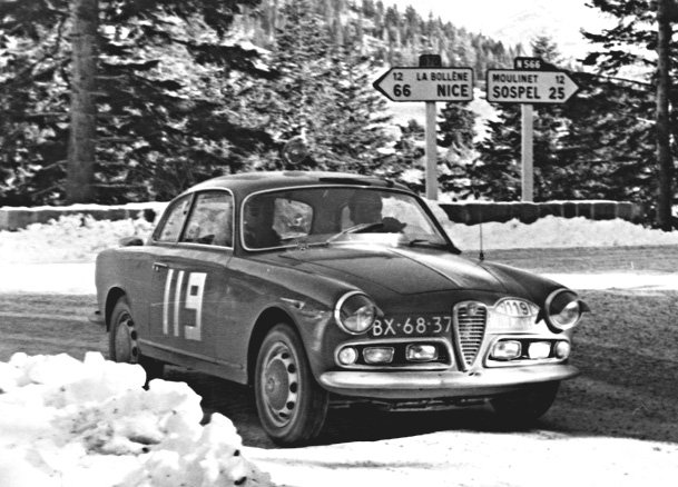 Alfa Romeo Giulietta Sprint 1962 Monte-Carlo Rally - Rally Car Photo Print
