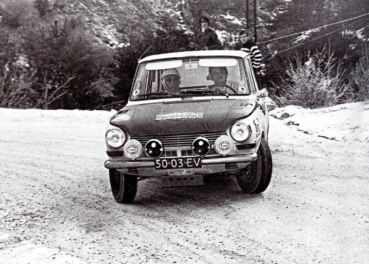 Laurent-Marche Daf 55 Marathon at 1969 Monte-Carlo Rally - Rally Car Photo Print
