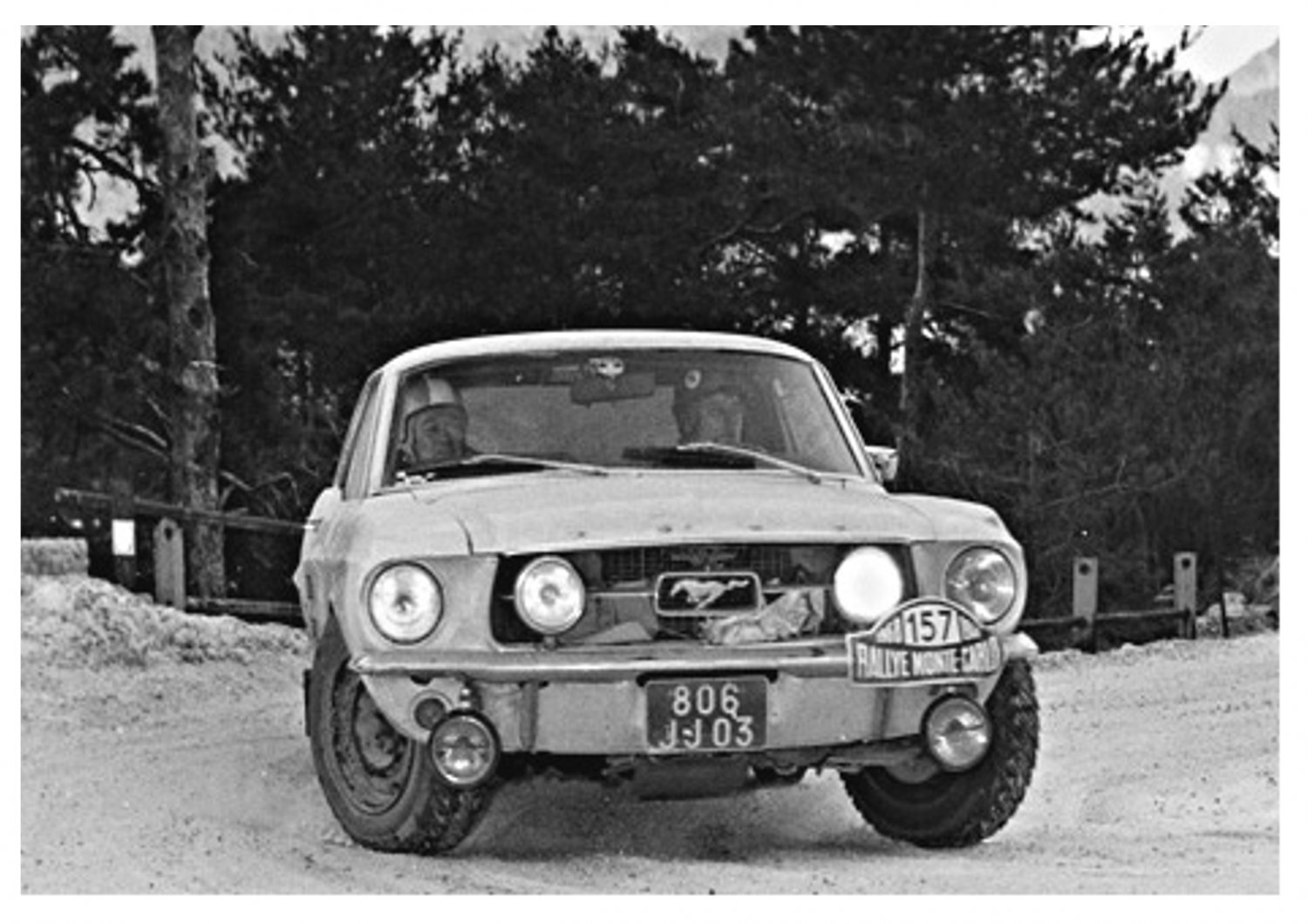 Ford Mustang at 1968 Monte-Carlo Rally - Rally Car Photo Print