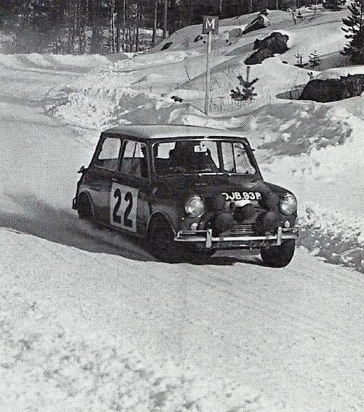 Aaltonen-Ambrose Mini Cooper S 1965 Swedish Rally - Rally Car Photo Print