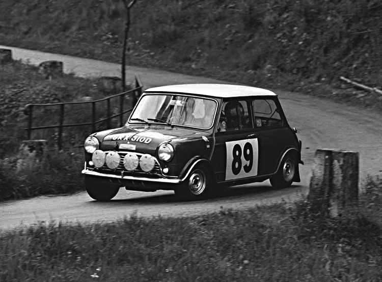 Aaltonen-Liddon Mini Cooper S 1966 Tulip Rally - Rally Car Photo Print