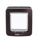 LARGE CAT & SMALL DOG MICROCHIP DOOR + free collar chip BROWN