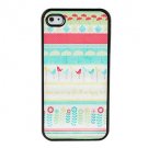 Free Shipping Chic Pattern Dull Polish Aluminium Plastic Hard Back Cover Case for iPhone 4/4S