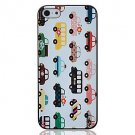 Free Shipping Colorfull Buses Aluminium Plastic Hard Back Cover Case for iPhone 4/4S