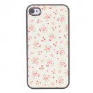 Free Shipping Cute Flower Aluminium Plastic Hard Back Cover Case for iPhone 4/4S