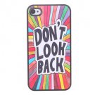 Free Shipping Letters Pattern Aluminium Plastic Hard Back Cover Case for iPhone 4/4S