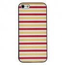 Free Shipping Red and Orange Stripes Aluminium Plastic Hard Back Cover Case for iPhone 4/4S