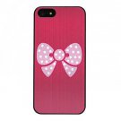 Free Shipping Spots Bowknot Aluminium Plastic Hard Back Cover Case for iPhone 4/4S