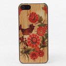 Free Shipping Red Birds and Flowers Aluminium Plastic Hard Back Cover Case for iPhone 4/4S