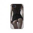Free Shipping Sexy Girl Aluminium Plastic Hard Back Cover Case for iPhone 4/4S