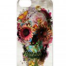 Floral Skull Aluminium Plastic Hard Back Case for iPhone 4/4S