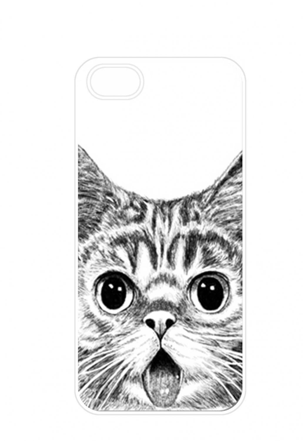Free Shipping Cute Cat Aluminium Plastic Hard Back Case for iPhone 4/4S