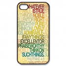 Free Shipping Bible Verse Aluminium Plastic Hard Back Cover Case for iPhone 4/4S